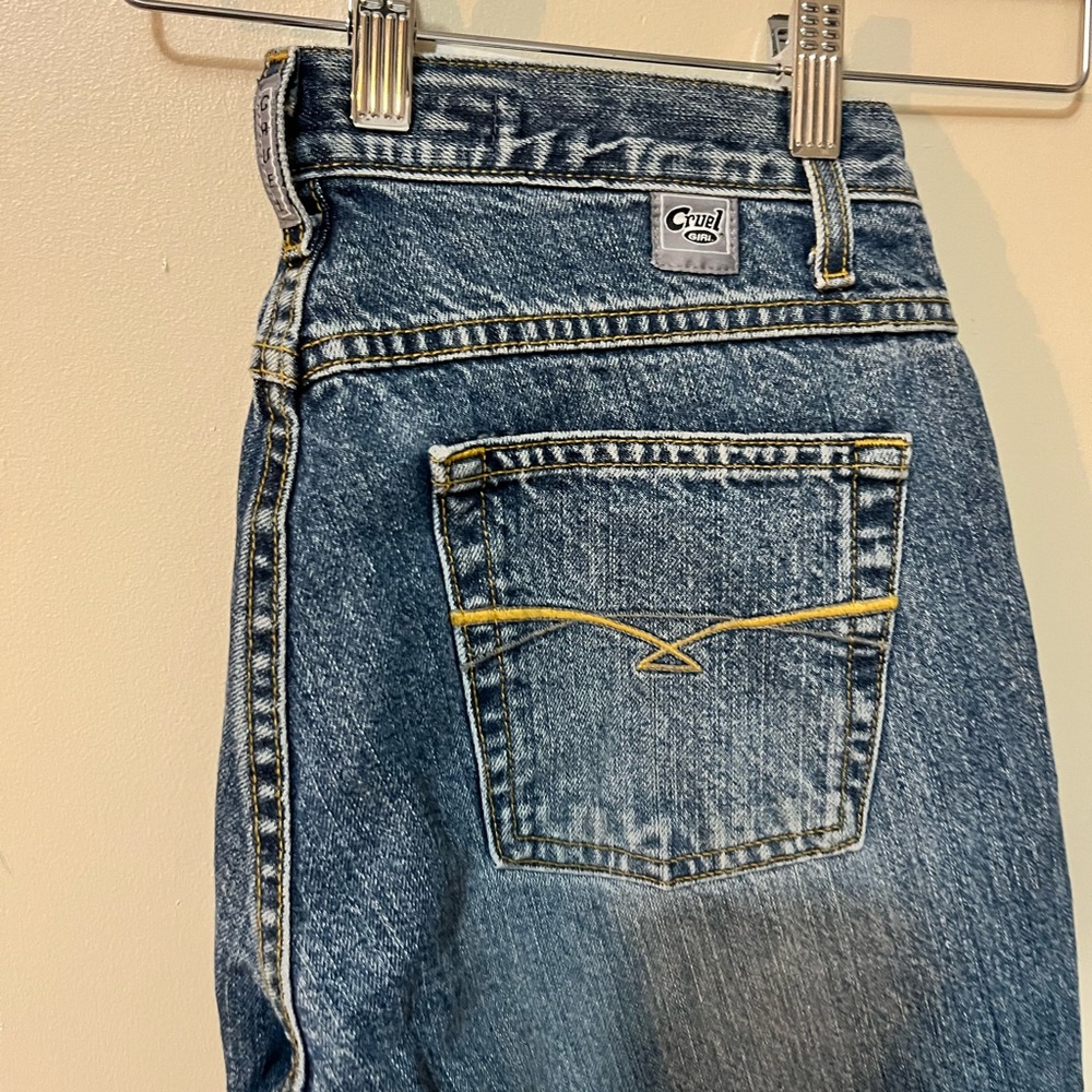 Cruel Girl Womens Low Rise Boot Cut Medium Wash Jeans Size 9XL TALL